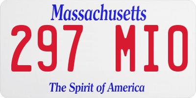 MA license plate 297MI0