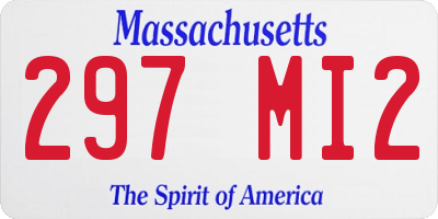 MA license plate 297MI2