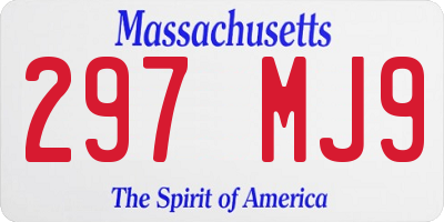 MA license plate 297MJ9
