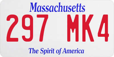 MA license plate 297MK4