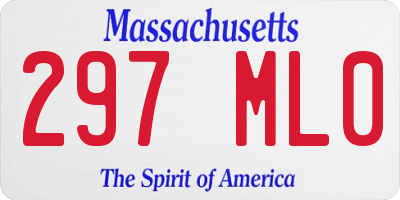 MA license plate 297ML0