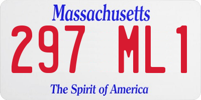 MA license plate 297ML1