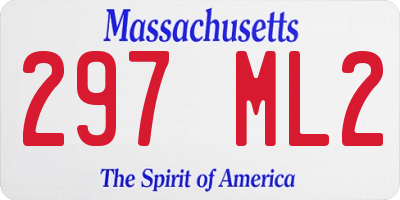 MA license plate 297ML2