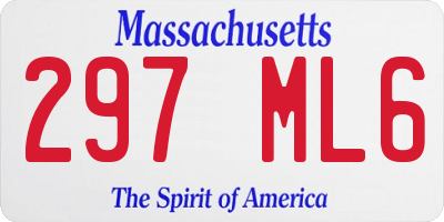 MA license plate 297ML6