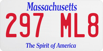 MA license plate 297ML8