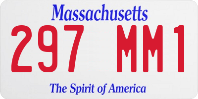 MA license plate 297MM1