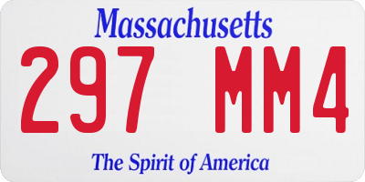 MA license plate 297MM4