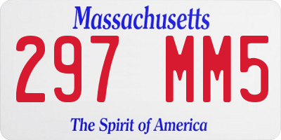MA license plate 297MM5