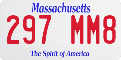 MA license plate 297MM8