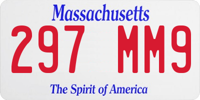 MA license plate 297MM9
