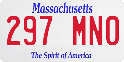 MA license plate 297MN0