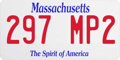 MA license plate 297MP2