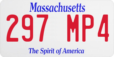 MA license plate 297MP4