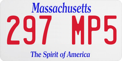 MA license plate 297MP5