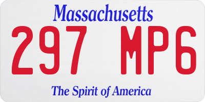 MA license plate 297MP6