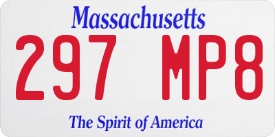 MA license plate 297MP8