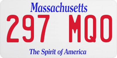 MA license plate 297MQ0