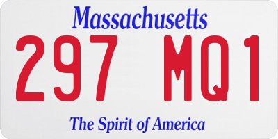 MA license plate 297MQ1