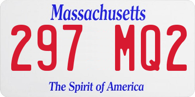 MA license plate 297MQ2