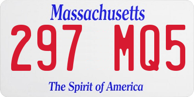 MA license plate 297MQ5