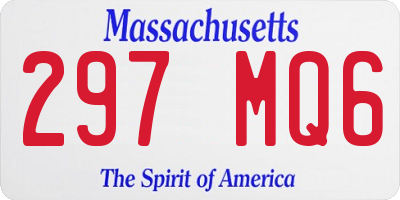 MA license plate 297MQ6
