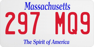 MA license plate 297MQ9