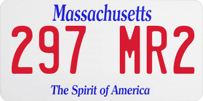 MA license plate 297MR2