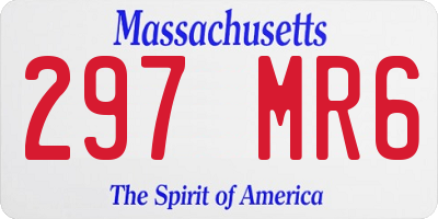 MA license plate 297MR6