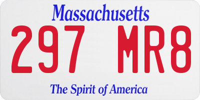 MA license plate 297MR8