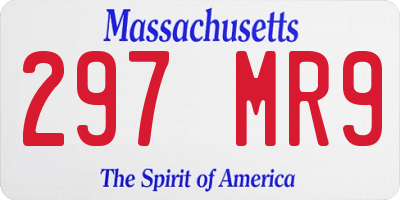 MA license plate 297MR9