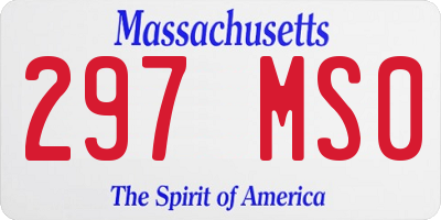 MA license plate 297MS0