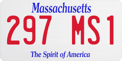 MA license plate 297MS1