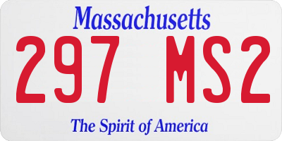 MA license plate 297MS2