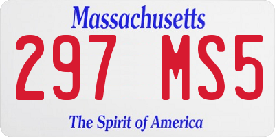 MA license plate 297MS5