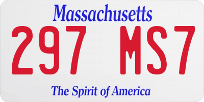 MA license plate 297MS7