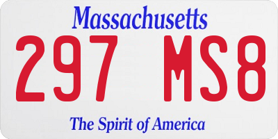 MA license plate 297MS8