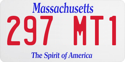MA license plate 297MT1