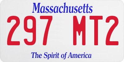 MA license plate 297MT2