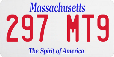 MA license plate 297MT9