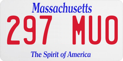 MA license plate 297MU0
