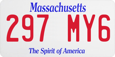 MA license plate 297MY6