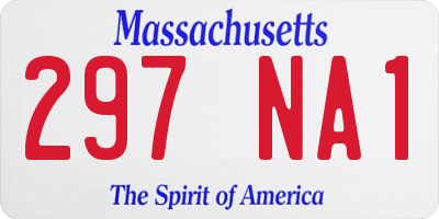 MA license plate 297NA1
