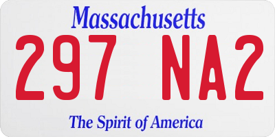 MA license plate 297NA2
