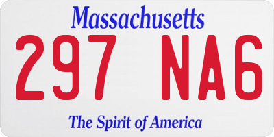 MA license plate 297NA6