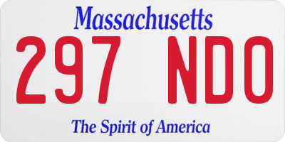 MA license plate 297ND0