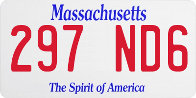 MA license plate 297ND6