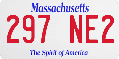 MA license plate 297NE2