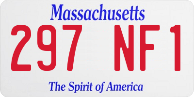 MA license plate 297NF1