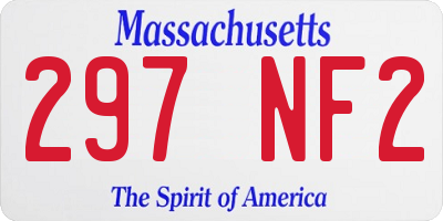 MA license plate 297NF2