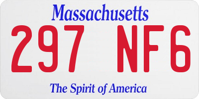 MA license plate 297NF6